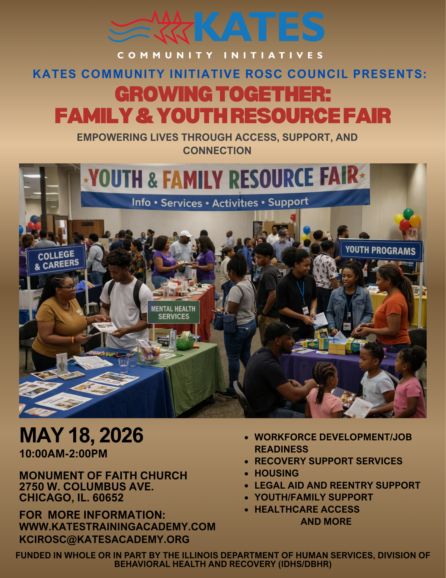 Growing Together: Family & Youth Resource Fair - May 18, 2026 at Monument of Faith Church, Chicago