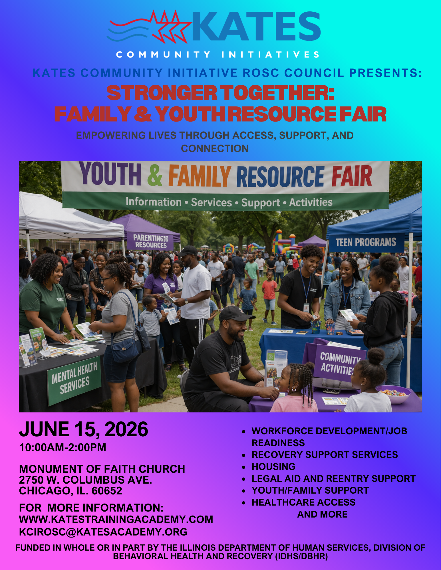 Stronger Together: Family & Youth Resource Fair - June 15, 2026 at Monument of Faith Church, Chicago