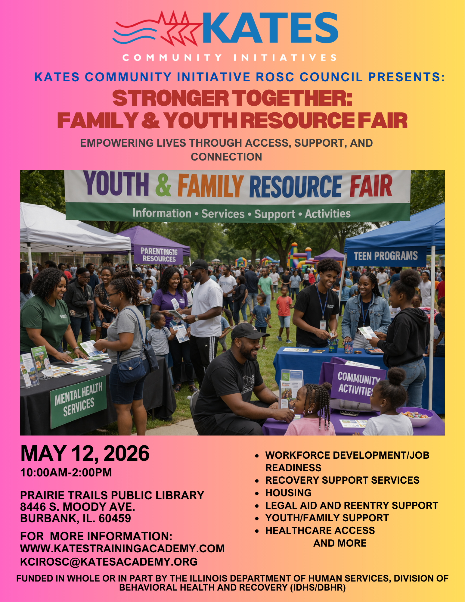 Stronger Together: Family & Youth Resource Fair - May 12, 2026 at Prairie Trails Public Library, Burbank