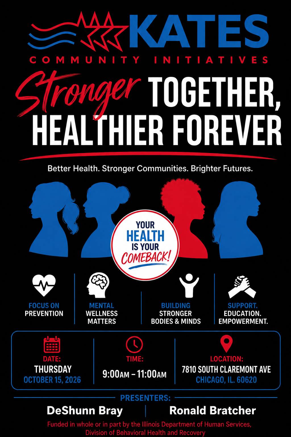 Stronger Together, Healthier Forever - Thursday, October 15, 2026, 9:00 AM to 11:00 AM at 7810 South Claremont Ave