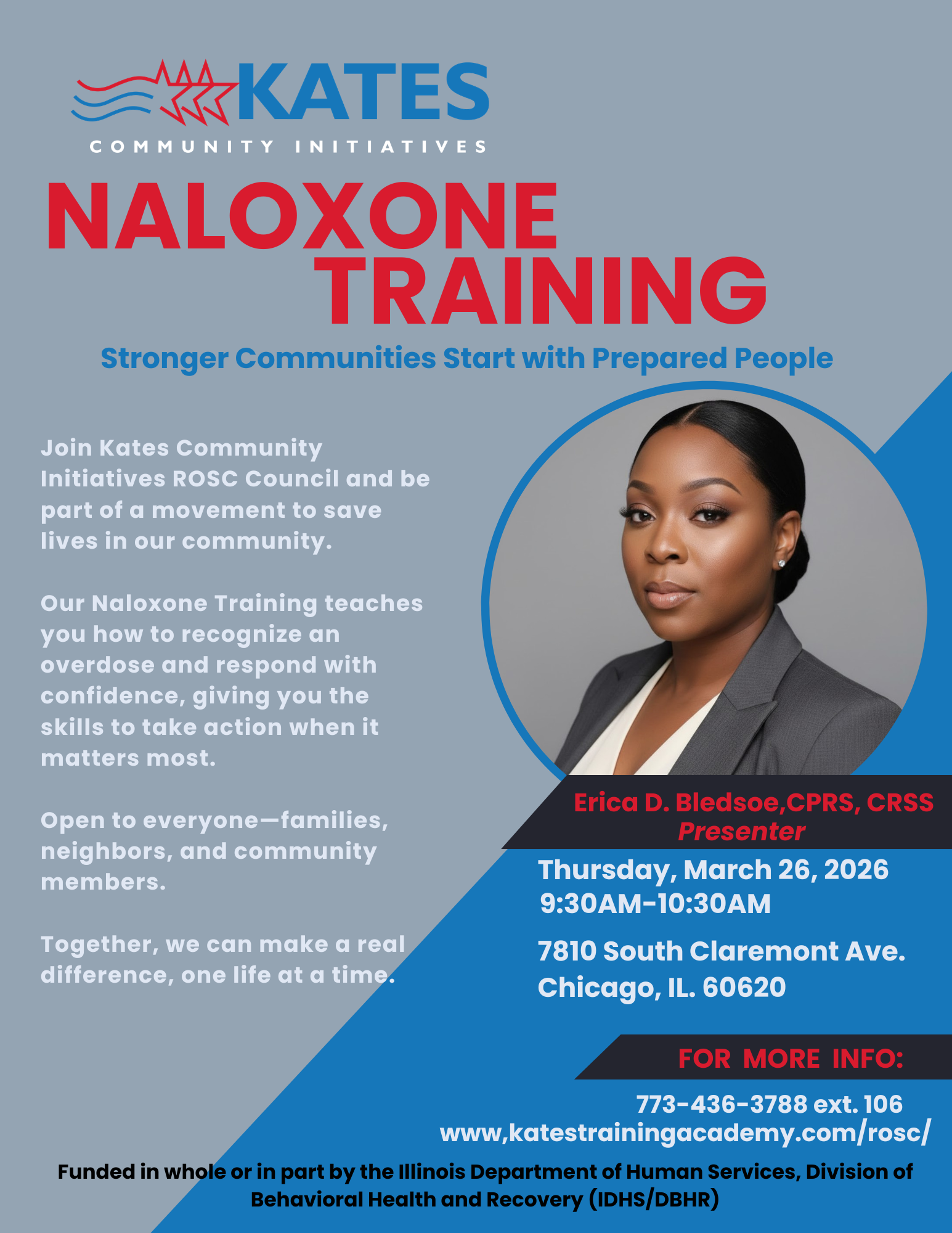 Naloxone Training - Kates Community Initiatives - Thursday, March 26, 2026