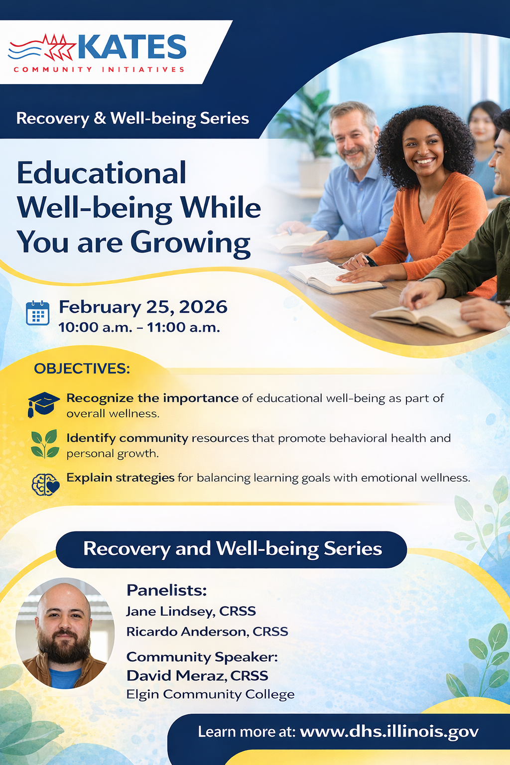 Recovery & Well-being Series - Educational Well-being While You are Growing - February 25, 2026